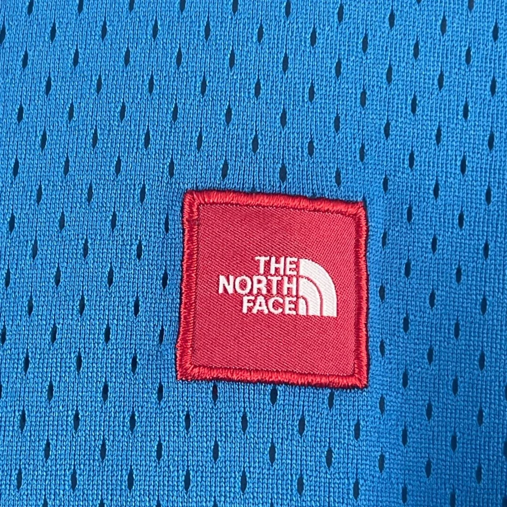 The North Face Mens Reversible Mesh Full‎ Zip Hoodie Blue White M Medium